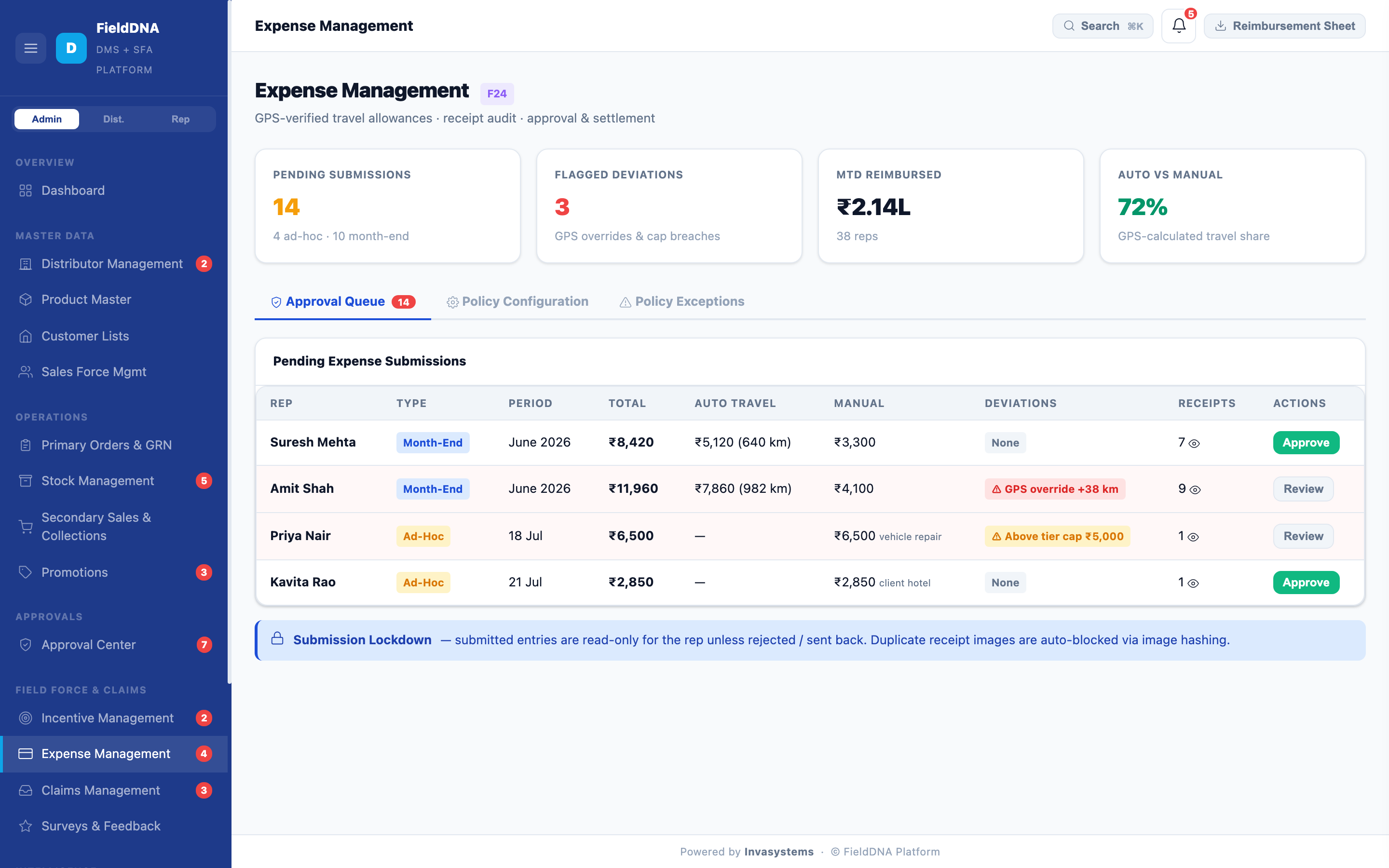 FieldDNA Expense Management